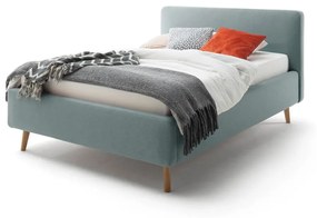 Синьо-сиво двойно легло с решетка и място за съхранение , 140 x 200 cm Mattis - Meise Möbel