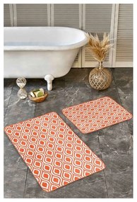 Оранжеви кадифени килими за баня в комплект от 2 бр. 60x100 cm – Mila Home