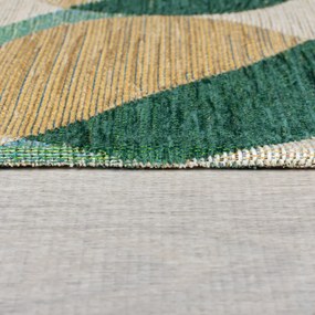 Жълто-зелен килим 155x230 cm Carlos Circle Geo – Flair Rugs