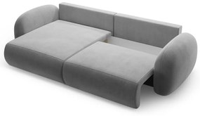 Тъмносив кадифен сгъваем/с място за съхранение ъглов диван Tonale – Cosmopolitan Design