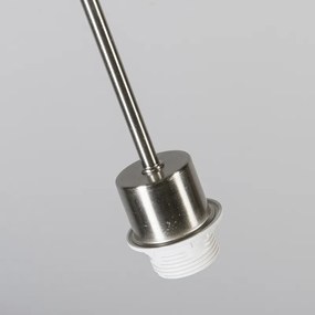 Модерна висяща лампа стомана с абажур 45 см черен - Combi 1