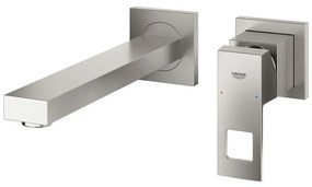 Кран за мивка стена Grohe Eurocube-Дължина 23 cm.-Silver Mat