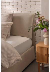 Бежово тапицирано двойно легло с място за съхранение и включена подматрачна рамка 160x200 cm Myra Pillow – Bonami Selection