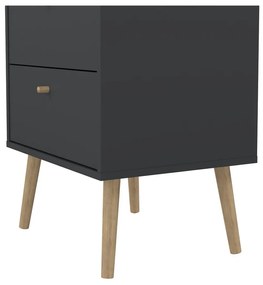 Антрацитен висок скрин 50x120 cm Bodo - Tvilum