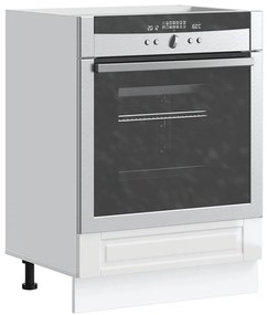 853999 vidaXL Шкаф за фурна, Porto, бял гланц, инженерно дърво