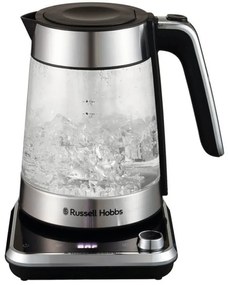 Електрическа кана Russell Hobbs Attentiv 26200-70, 3000W, 1.7 l, Инфузер, Температурен контрол, Таймер, Инокс/черен