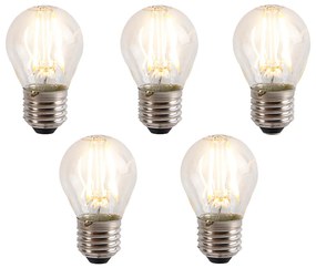 Комплект от 5 димируеми LED крушки E27 P45 4W 330lm 2100K