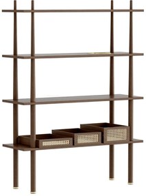 Кафява модулна система от рафтове от дъб 110x148 cm Stories - UMAGE