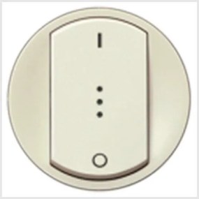 Legrand Лицев панел за двуполюсен ключ, с индикация цвят, крем Celiane  - 066219