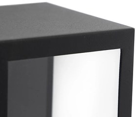 Интелигентна външна стенна лампа черна със стъкло с WiFi ST64 - Rotterdam Long