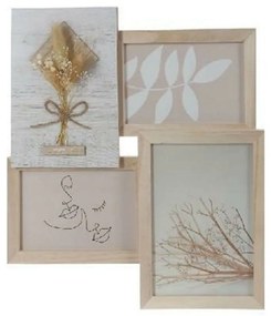 Рамка за снимки DKD Home Decor Кристал Естествен Shabby Chic (31 x 2,4 x 34 cm)