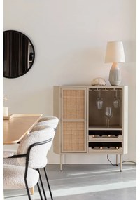 Кремава ратанова стойка за вино за 8 бутилки, 90x100 cm Amaya - White Label