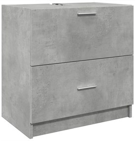 848111 vidaXL Долен шкаф за мивка, бетонно сив, 59x37x59 см, инженерно дърво