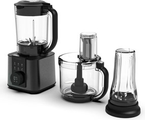 Klarstein Кухненски робот Verosteel с блендер | месене, разбиване и изцеждане на сок | 1200 W | 2 л / 1,75 л