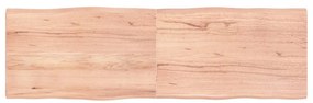 363970 vidaXL Плот за маса светлокафяв 160x50x(2-4) см обработен масивен дъб