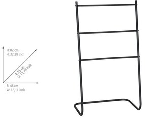 Матово черна метална стойка за кърпи Aracena - Allstar