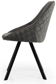 Столове за хранене от сиво кадифе в комплект от 2 броя Ritz - Tenzo