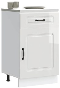 853479 vidaXL Кухненски шкаф, "Kalmar", бял гланц, инженерно дърво