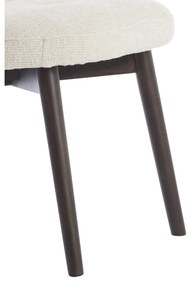 Кремави тапицирани трапезни столове в комплект 2 бр. Sinosa – Light &amp; Living