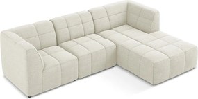 Бежов ъглов диван от прежда с примки от букле (десен ъгъл) Aloha – Makamii