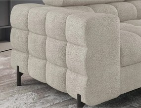 Кремав разтегателен ъглов диван с място за съхранение от букле (десен ъгъл L форма) Ferucce – ELTAP