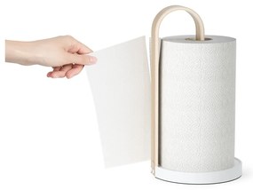 Бяла дървена поставка за хартия ø 17 cm Bellwood - Umbra