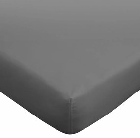 Тъмносив чаршаф от египетски памук 90x190 cm - Bianca