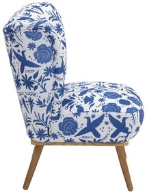 Синьо и бяло кресло с цветя Jack - Max Winzer