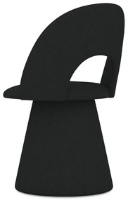 Черен тапициран трапезен стол Kalo – Makamii