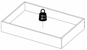 Черни чекмеджета за под леглото в комплект от 2 бр. Naia – Tvilum