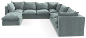 Син ъглов диван (десен ъгъл/U форма) Manao – Makamii