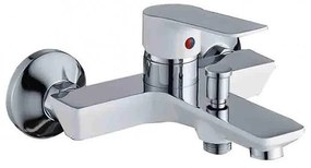 Стенен смесител за вана и душ ХАНА ICF 6456153W/БЕЗ А-РИ, хром + бял