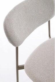 Светлокафяв тапициран трапезен стол Inka – Yes Everyday