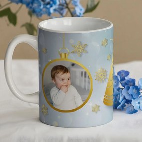 Коледна чаша с ваши снимки - Орнаменти