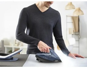 Безжична ютия Tefal Reemove Upgrade FV6675E0, 2600 W, 250 мл, Керамична плоча, Система против капене, Автоматично изключване, Син