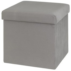 Светлосива кадифена табуретка Estela – Casa Selección