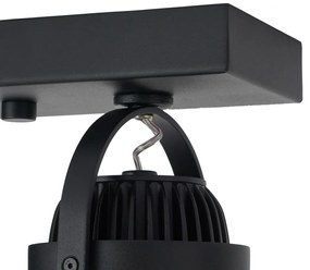 Модерен повърхностно монтиран прожектор черен вкл. димируема LED 2-светлини - Apollo