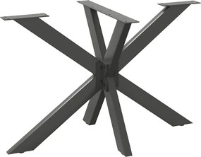 4013114 vidaXL Крак за трапезна маса с форма на паяк, антрацит, 120x68x(72-73) см, стомана