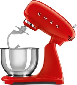 Планетарен миксер SMEG SMF03RDEU, 800 W, 4.8 л, 10 скорости, Функция за плавен старт, Крачета против хлъзгане, Червен