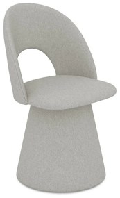 Светлосив тапициран трапезен стол Kalo – Makamii