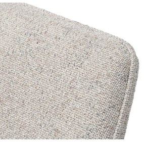 Светлосив тапициран трапезен стол с подлакътници Alma – Unique Furniture