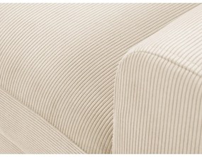 Бежов велурен разтегателен диван , ляв ъгъл Moghan - Micadoni Home