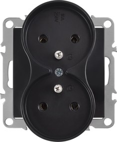 Двоен контакт със заземяване OSTE JNH002-G Black