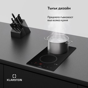Klarstein VariCook Domino, керамичен плот, халогенна, вградена котлон, 3000 W