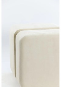 Кремава кадифена табуретка Piazza – Light &amp; Living