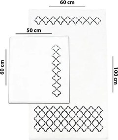 Кремави килими за баня в комплект 2 бр. 60x100 cm Luxury – Foutastic