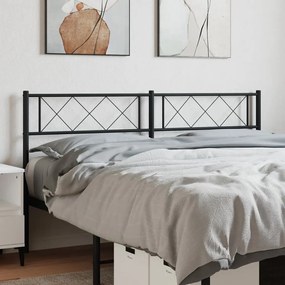 372311 vidaXL Метална табла за глава, черна, 150 см