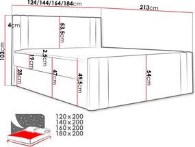 Тапицирано легло Carmen-Gkri-180 x 200