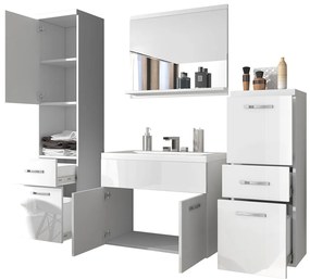 Комплект за баня Albatros-Бял Естествено