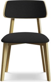 Черен трапезен стол от масивна дървесина Niu – Makamii